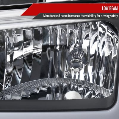 2003-2007 Chevy Silverado /2002-2006 Avalanche LED Bar Factory Headlights Black