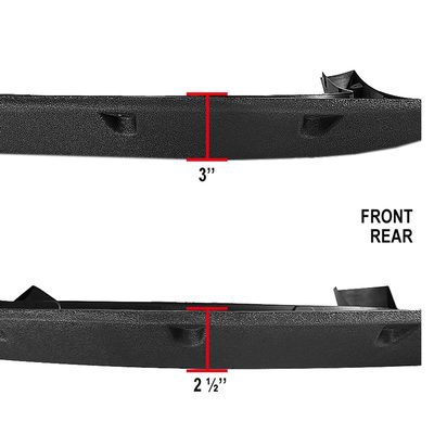 2007-2013 Chevy Silverado Black Rugged Texture Rivet Style Fender Flares
