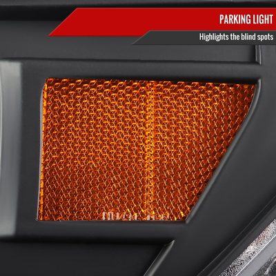 2007-2013 Toyota Tundra/ 2008-2017 Sequoia LED C-Bar Projector Headlights Black