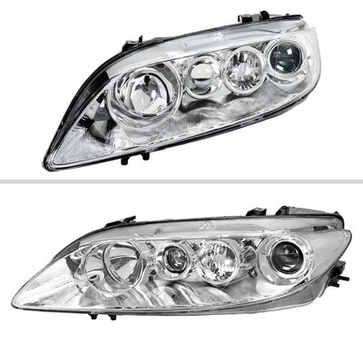 For Mazda 6 2003-2005 Factory Style Projector Headlights Chrome Housing Clear Lens