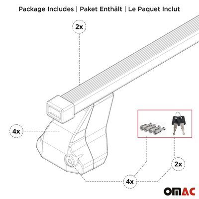 2020-2026 Mercedes Cla C118 Roof Rack Cross Bars Silver