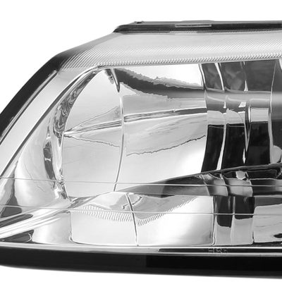 1999-2004 Ford Mustang Factory Headlights w/Amber Reflectors Chrome/Clear
