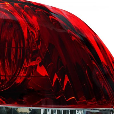 1993-1997 Honda Del Sol Tail Lights Chrome Housing/Red Clear Lens