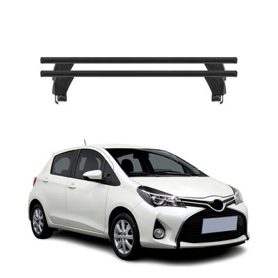 2013-2020 Toyota Yaris XP130 Smooth Roof Racks Cross Bars Carrier Black Alu