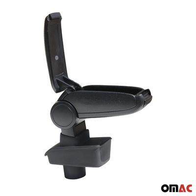 2011-2019 Ford Fiesta Black Center Console Armrest Plastic PU Leather 1Pc