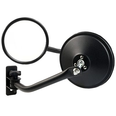 1997-2018 Jeep Wrangler TJ JK Quick Release Black Steel Round Side Mirrors
