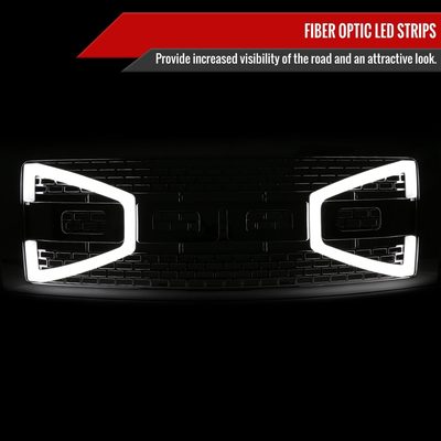 2009-2014 Ford F-150 Chrome Raptor Style Mesh Grille with LED Light Bar