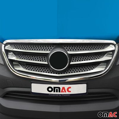 2016-2020 Mercedes Metris Front Bumper Grill Trim Molding Stainless Steel 2Pcs