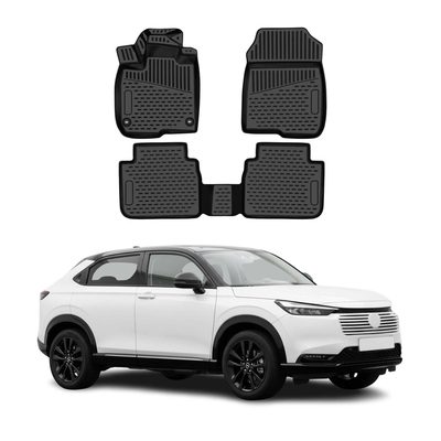 OMAC Floor Mats Liner for Honda HR-V 3.gen 2023-2026 Rubber TPE Black 3Pcs