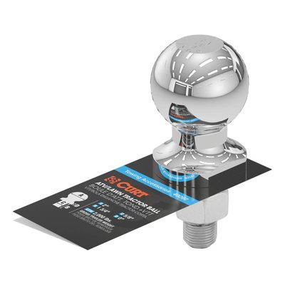 2" ATV Tow Ball - Lawn Tractor Hitch Ball (2,000 lbs., Chrome)