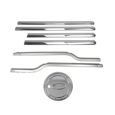 2010-2013 Ford Transit Connect Fuel Cap Cover & Door Streamer Trim Set Stainless Steel