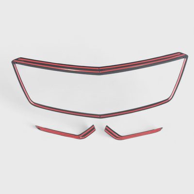 2020-2024 Cadillac XT5 Grille Overlay Gloss Black 3Pcs ABS Plastic