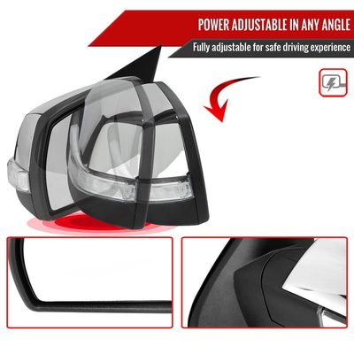 2014-2018 Chevy Silverado/ Sierra Chrome Auto-Fold & Heated Side Mirror Driver
