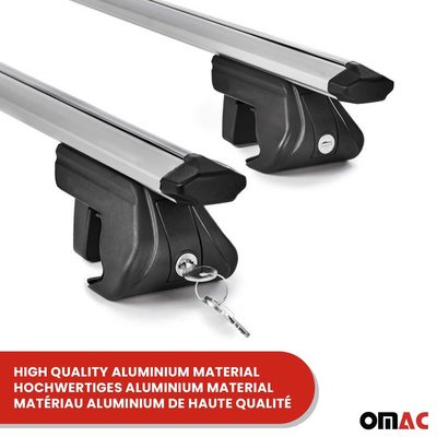2001-2006 Hyundai Santa Fe Roof Rack Cross Bars Silver