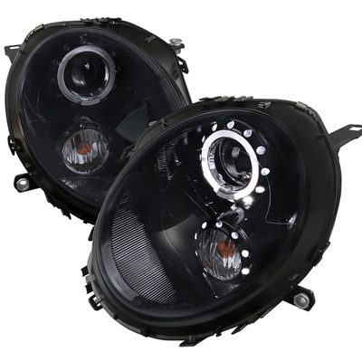 2007-2015 Mini Cooper R55 R56 R57 R58 R59 Halo Projector Headlights Black