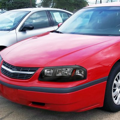 2000-2005 Chevy Impala Crystal Headlights SMD LED Light Strip Matt Black/Clear