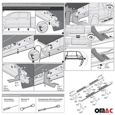 2019-2023 GMC Sierra 1500 Running Boards Double Cab Nerf Bar Side Step