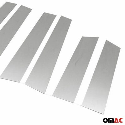 2017-2020 Nissan Rogue Window B Pillar Posts Door Trim Cover Stainless Steel Silver 8x