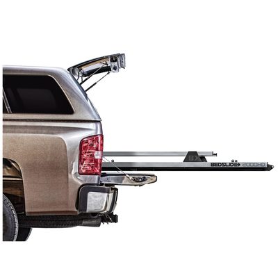BEDSLIDE 2000 Heavy Duty Truck Bed Cargo Slide - Black w/ Install Kit 20-7548-HD&BED-BSA-HALUMKT