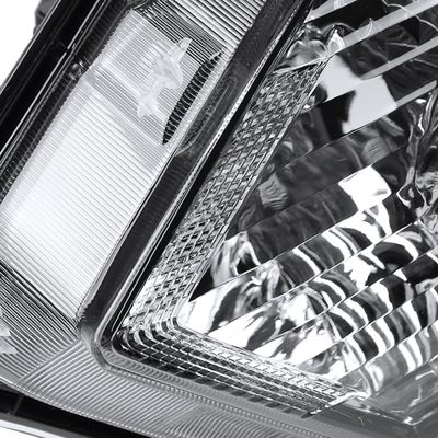 2016-2018 Honda HR-V Crystal Headlights w/ Amber Reflectors Glossy Black/Clear