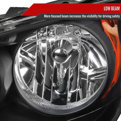 2008-2018 Dodge Grand Caravan Chrysler Town & Country Factory Headlights Black