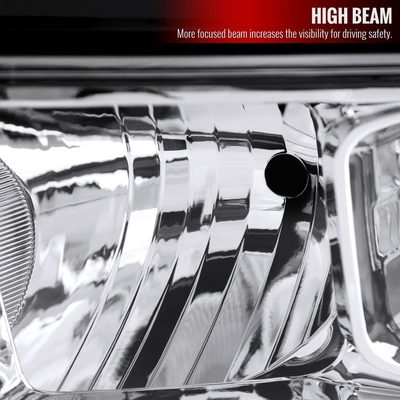 2019-2024 Dodge RAM 2500/3500/4500/5500 Factory Style Headlights Chrome/Clear