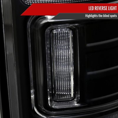 2009-2018 Dodge RAM 1500 2500 3500 Red LED Bar Tail Lights Matt Black