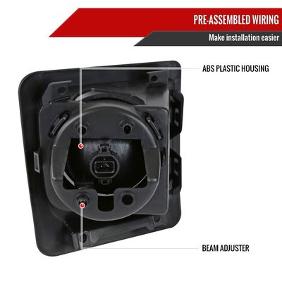 2014-2015 GMC Sierra 1500 H3 Fog Lights Chrome Housing/Clear Lens