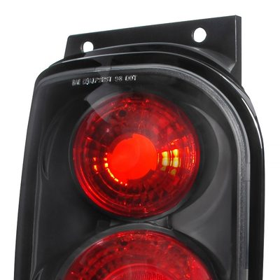 1998-2001 Ford Explorer Mercury Mountaineer Tail Lights Matte Black/Clear Lens