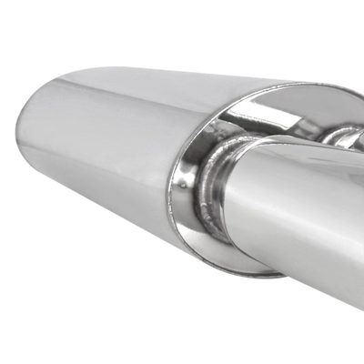 Universal DTM Style 2.5" Inlet/3" Outlet S.Steel Exhaust Muffler w/ Dual Tips
