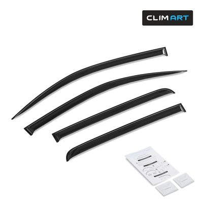 Clim Art Wind Deflectors for Chevrolet Colorado 2023-2026 Crew Cab Dark Smoke 4x