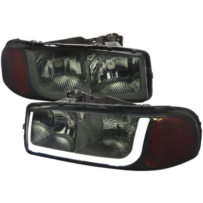 1999-2006 GMC Sierra/ 00-2006 Yukon/Yukon XL LED Tube Factory Headlights Smoke