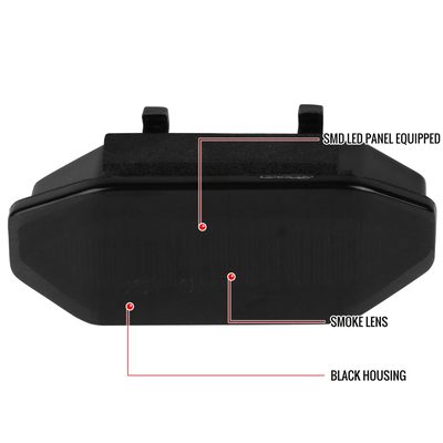 2015-2017 Ford Mustang Front Grille LED Driving Lights - 6PC Black/Smoke Lens