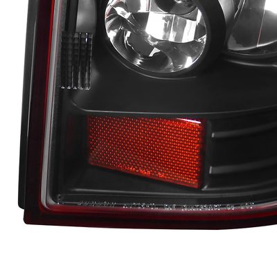 2005-2008 Dodge Magnum Tail Lights Matte Black Housing/Red Clear Lens