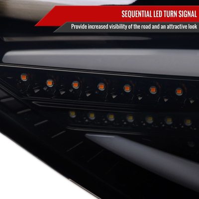 2008-2014 Subaru Impreza WRX HB LED Tube Tail Lights Glossy Black/Dark Smoke