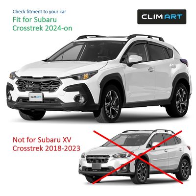 Clim Art Wind Deflectors for Subaru XV Crosstrek 2024-2026 Tape-On Dark Smoke 6x