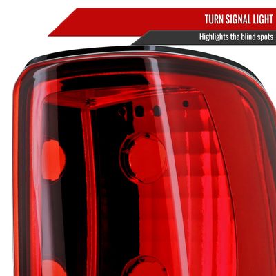 2000-2006 Chevy Suburban/Tahoe GMC Yukon/Yukon XL Tail Lights Chrome/Red Clear