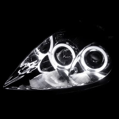 2000-2005 Mitsubishi Eclipse Dual Halo Projector Headlights Chrome/Clear Lens