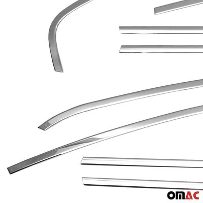 2011-2018 VW Jetta A6 Window Molding Trim Streamer Stainless Steel Silver 12 Pcs