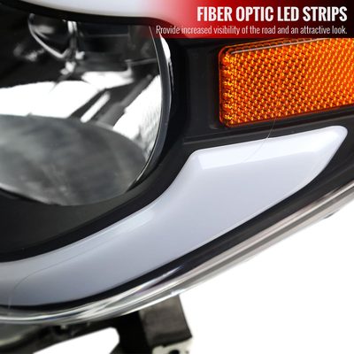 2014-2021 Toyota Tundra LED Bar Factory Style Headlights Matte Black/Clear