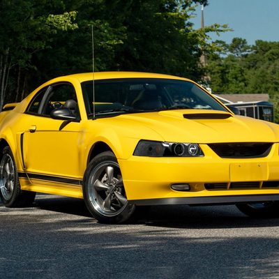 1999-2004 Ford Mustang Dual Halo Projector Headlights Jet Black/Clear Lens