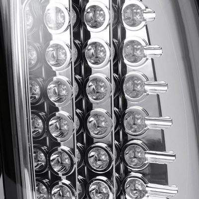 1999-2002 Chevy Silverado/ 1999-2006 GMC Sierra LED Tail Lights Chrome/Clear