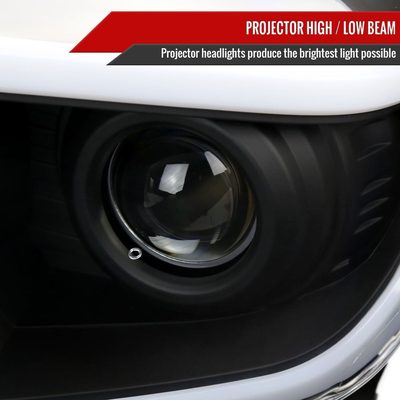 2014-2021 Toyota Tundra LED Projector Headlights Matte Black/Clear Lens