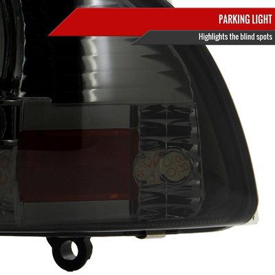 1997-2004 Dodge Dakota/ Durango LED Light Factory Crystal Headlights Smoked