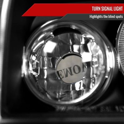 2005-2010 Dodge Charger Dual Halo Projector Headlights Matte Black/Clear Lens