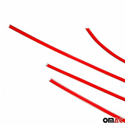2012-2017 Hyundai Veloster Window Molding Trim Streamer Stainless Steel Silver 4 Pcs