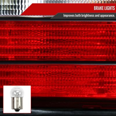 1992-1998 BMW E36 3 Series Coupe/Convertible Tail Lights Chrome/Red Clear Lens