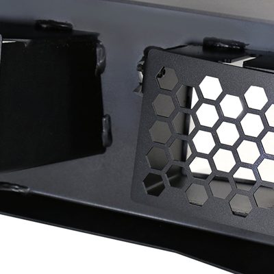 2014-2021 Toyota Tundra Black Heavy Duty Steel Rear Step Bumper w/License Lamp