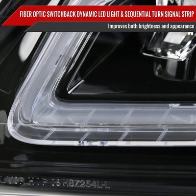 2008-2011 Mercedes Benz W204 C-Class Full LED Projector Headlights Black