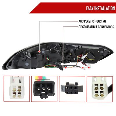 2018-2022 Toyota Camry LED Tail Lights Signal Lamps Matt Black/Clear